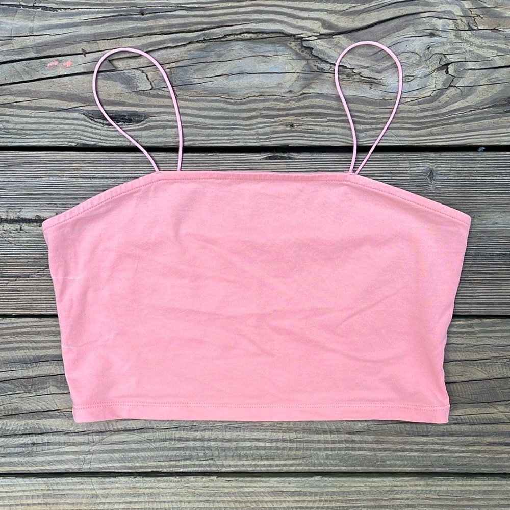 ASOS Peach Square Neck Cropped Cami